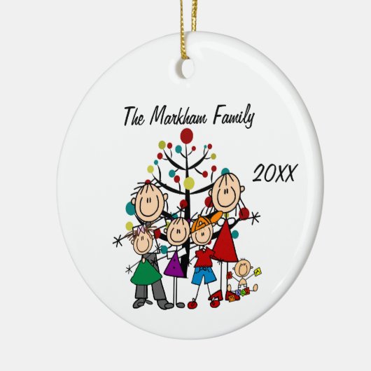 家族2大人4人のお子様 セラミックオーナメント (左)