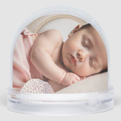 家族2枚の写真カスタマイズSnow Globe (裏面)