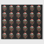 家族2024クリスマスマッチングコスチュームサンタ ラッピングペーパー (フラット)