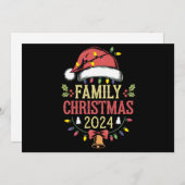 家族2024年クリスマスマッチング衣装チームサンタ シーズンカード (正面/裏面)