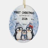 家族3人での初めてのクリスマス セラミックオーナメント (右)