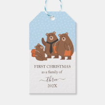 家族3人での初めてのクリスマス ベア