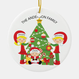 家族3人クリスマス オーナメント オーダーメイド