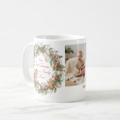 家族3人初めてのクリスマスフォト コーヒーマグカップ (正面左)