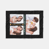 家族3写真最高のコラージュお母さん フリースブランケット (正面(横))