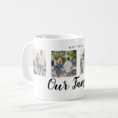 家族4の写真のメッセーカスタムジ コーヒーマグカップ (正面左)