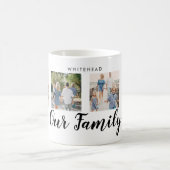 家族4の写真のメッセーカスタムジ コーヒーマグカップ (中央)