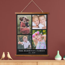 家族4フォトコラージュ黒