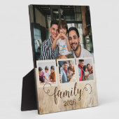 家族4フォトコラージュ2パパ フォトプラーク (側面)