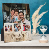家族4フォトコラージュ2パパ フォトプラーク (側面)