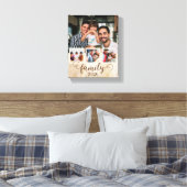 家族4フォトコラージュ キャンバスプリント (インサイチュ (寝室))