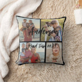 家族4枚の写真パーソナライズされた クッション (ブランケット)