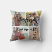 家族4枚の写真パーソナライズされた クッション (裏面)