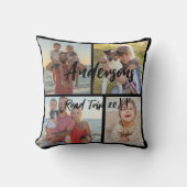 家族4枚の写真パーソナライズされた クッション (正面)