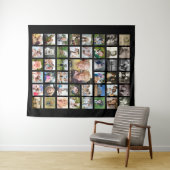 家族45フォトコラージュ名黒 タペストリー (インサイチュ(横))