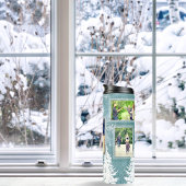 家族5フォトコラージュ&文字ホワイトクリスマス タンブラー