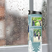 家族5フォトコラージュ&文字ホワイトクリスマス タンブラー