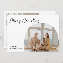 家族5写真グリッドメリークリスマスホリデーカード シーズンカード