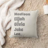 家族5孫の名前クリームレトロ クッション (ブランケット)