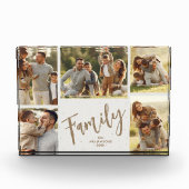 家族5枚の写真コラージュ写真ブロック フォトブロック (正面)