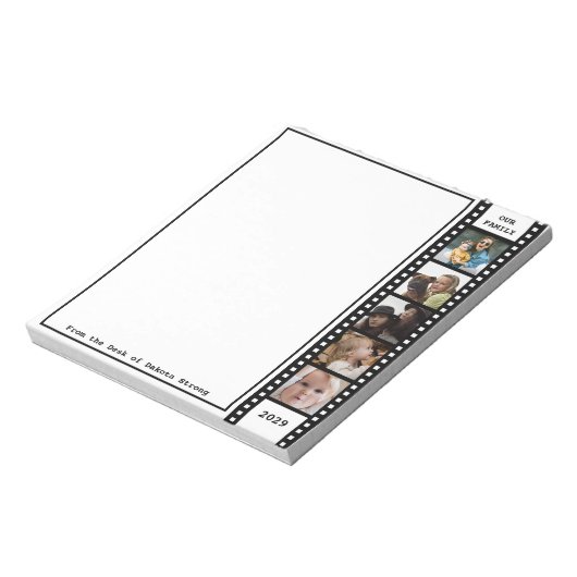 家族5枚フォトフィルムストリパーソナライズされたップ ノートパッド (回転)