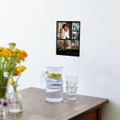 家族6フォトコラージュウェルカム新生児 箔ポスター (レイダウン (キッチン))