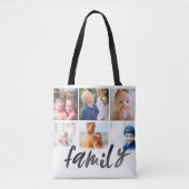 家族6フォトコラージュカスタムスクリプトtote トートバッグ (正面)