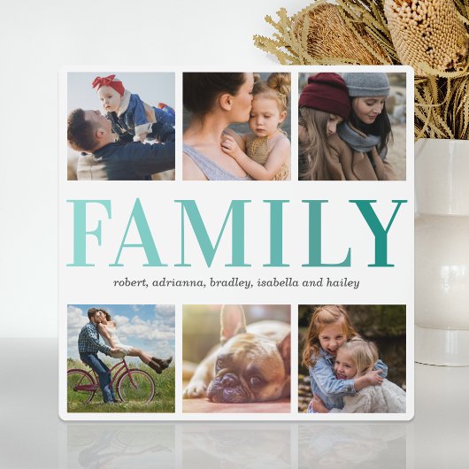 家族6フォトコラージュ フォトプラーク
