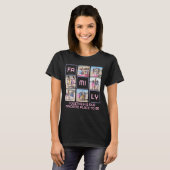 家族6枚の写真とパーソナライズされた文字 Tシャツ (正面フル)