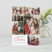 家族6枚の写真コラージュフェスティバルクリスマス シーズンカード (スタンド正面)