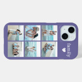 家族6枚写真パープル Case-Mate iPhoneケース (裏面 (横))