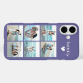 家族6枚写真パープル Case-Mate iPhoneケース (裏面 (横))
