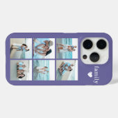 家族6枚写真パープル Case-Mate iPhoneケース (裏面 (横))