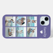 家族6枚写真パープル Case-Mate iPhoneケース (裏面 (横))
