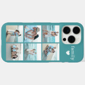 家族6枚写真 ティール Case-Mate iPhoneケース (裏面 (横))