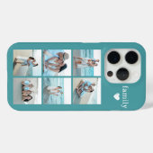 家族6枚写真 ティール Case-Mate iPhoneケース (裏面 (横))