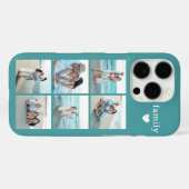 家族6枚写真 ティール Case-Mate iPhoneケース (裏面 (横))