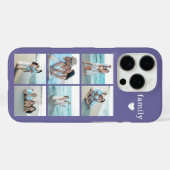 家族6枚写真 パープル Case-Mate iPhoneケース (裏面 (横))