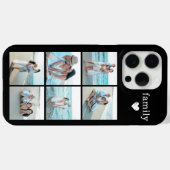 家族6枚写真 ブラック Case-Mate iPhoneケース (裏面 (横))