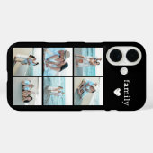家族6枚写真 ブラック Case-Mate iPhoneケース (裏面 (横))