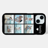 家族6枚写真 ブラック Case-Mate iPhoneケース (裏面 (横))