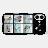 家族6枚写真 ブラック Case-Mate iPhoneケース (裏面 (横))