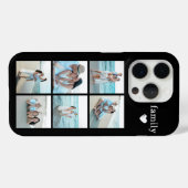 家族6枚写真 ブラック Case-Mate iPhoneケース (裏面 (横))