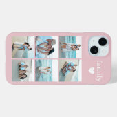 家族6枚写真 ブラッシュピンク Case-Mate iPhoneケース (裏面 (横))
