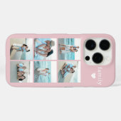 家族6枚写真 ブラッシュピンク Case-Mate iPhoneケース (裏面 (横))