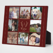 家族8フォトコラージモノグラムパーソナライズされた名 フォトプラーク (側面)