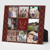 家族8フォトコラージモノグラム名レッドプライド フォトプラーク (側面)