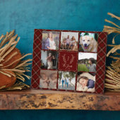 家族8フォトコラージモノグラム名レッドプライド フォトプラーク (側面)