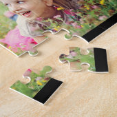 家族8フォトコラージュ黒 ジグソーパズル (側面)