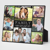 家族8フォトコラージュ黒 フォトプラーク (側面)